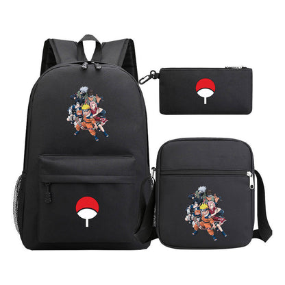 Naruto Starry Sky Youth School Bag Three Piece Set For Boys And Girls Backpack Set