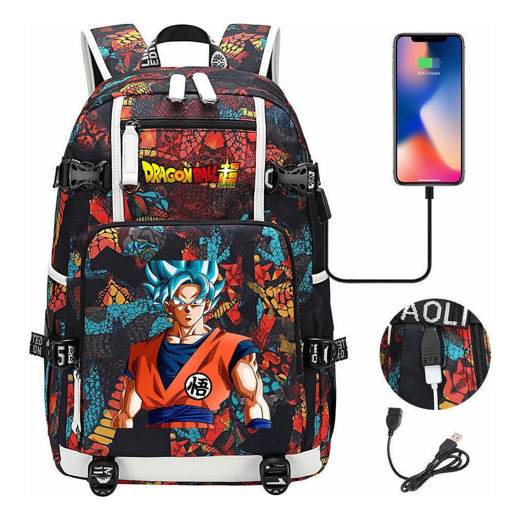 Fashionable Sun Wukong Usb Large Capacity Student Backpack For Leisure Travel Backpack