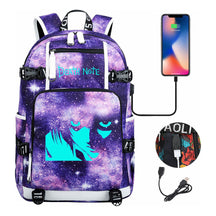 Blue Night Light Death Note Usb Youth Student School Bag Men's And Women's Leisure Travel Backpack