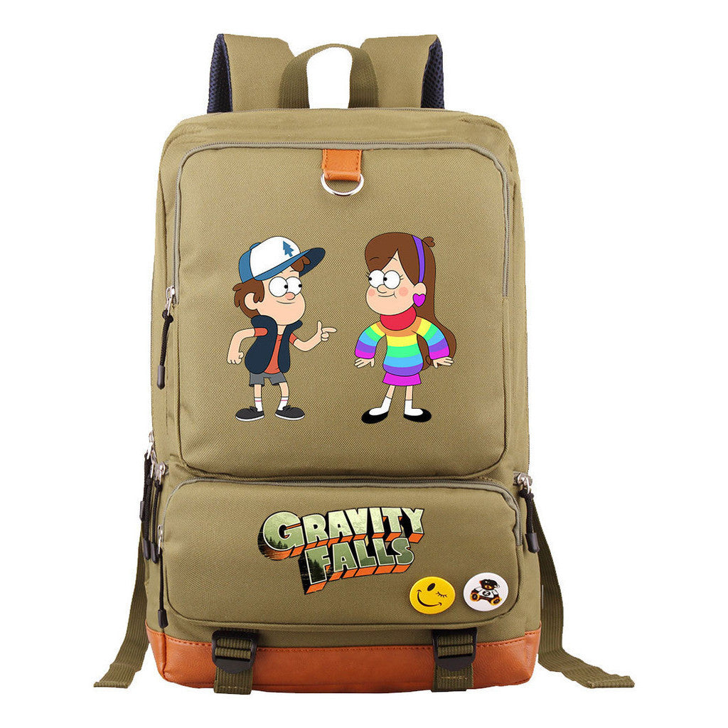 Strange Town Youth Student School Bag Large Capacity Travel Bag Men's And Women's Backpack