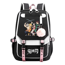 Cartoon Fashion Usb Student Backpack With Casual Woven Strap Flip Back Backpack