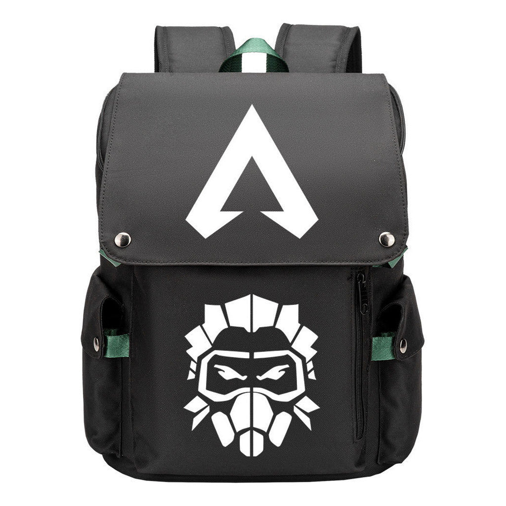 Apex Hero Print Usb Charging Cap Head Style Student School Bag Casual Backpack