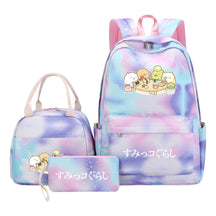 Corner Biology Student School Bag Lunch Bag Three Piece Set Backpack Set