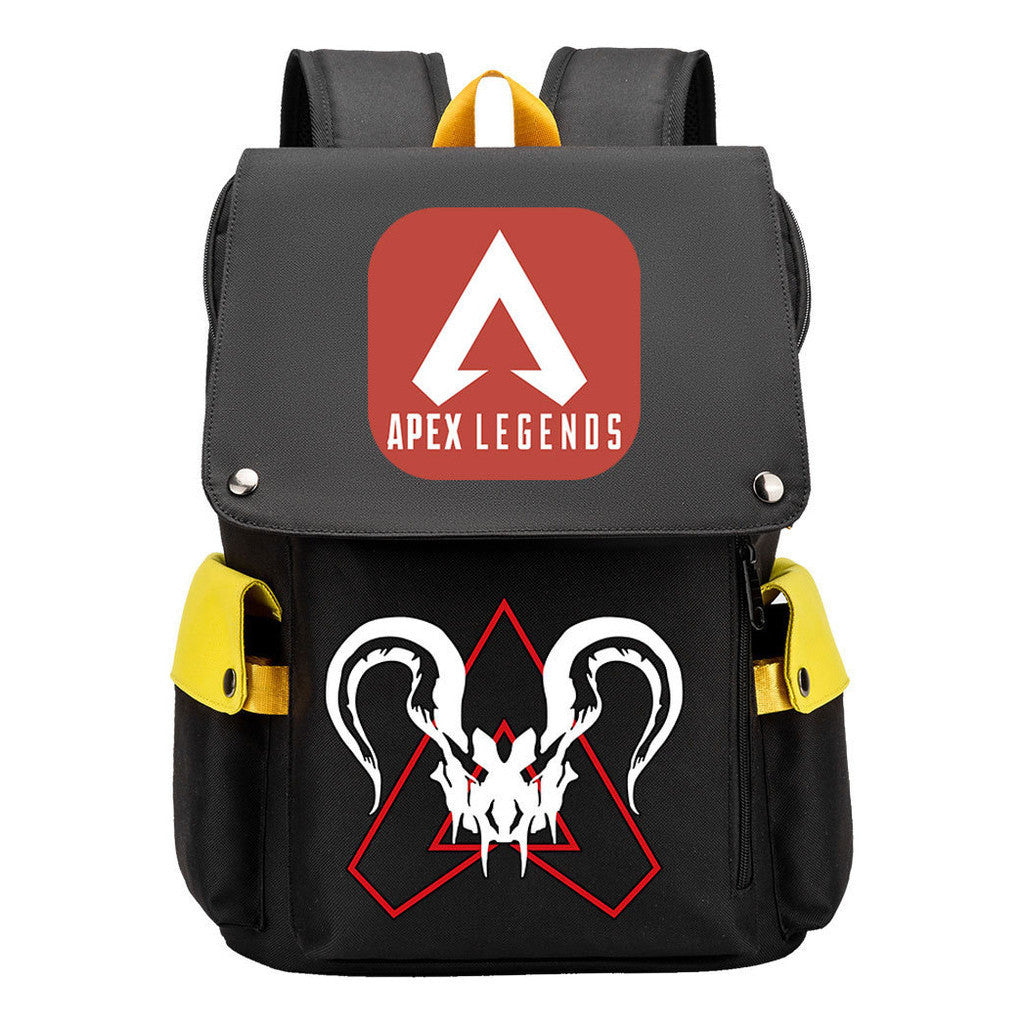 Apex Hero Print Usb Charging Cap Headpiece Student Backpack Leisure Backpack