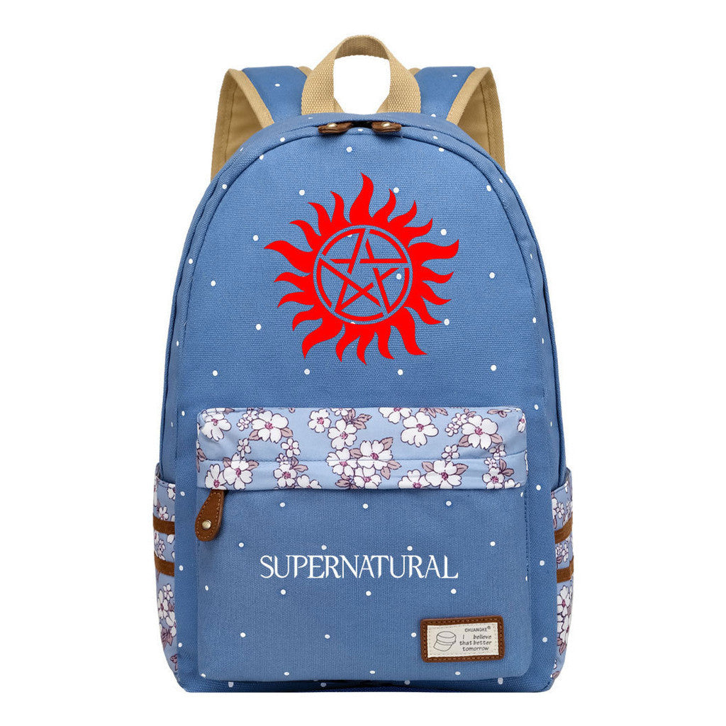 Evil Power Printed Student School Bag Fashion Casual Backpack