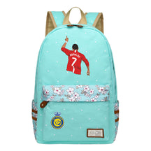 Football Star Cristiano Ronaldo Printed Student Backpack, Floral Casual Backpack