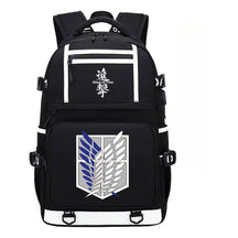 The Giant Soldier Captain Of The Manga Attack Printed Usb Youth Student Backpack Men's And Women's Backpack Leisure Travel Backpack