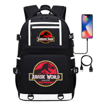 Jurassic Park Dinosaur Usb Youth School Bag Men's And Women's Backpack Leisure Travel Backpack