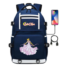 Anime Beauty Girl Warrior Usb Youth Student School Bag Men's And Women's Backpack Leisure Travel Backpack
