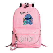 Interstellar Baby Stitch Printed Youth Student School Bag Casual Weaving Strap Backpack