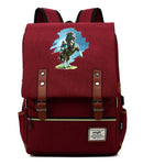 Game Zelda Kingdom Tears Print Youth Student Backpack Usb Casual Backpack