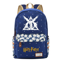 School Of Witchcraft And Wizardry Youth Student Backpack, Floral Canvas, Female Backpack