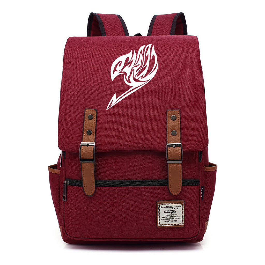 Comic Print Youth Student Backpack For Men And Women, Casual Belt Buckle, Classic Backpack