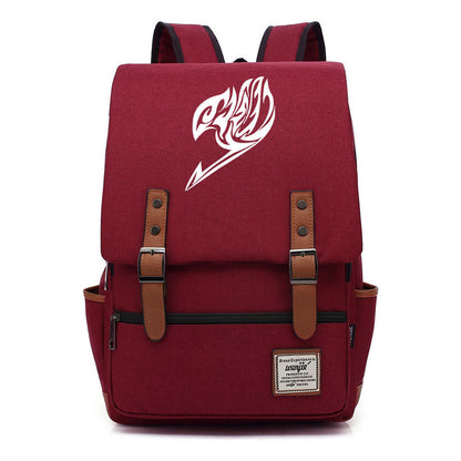 Comic Print Youth Student Backpack For Men And Women, Casual Belt Buckle, Classic Backpack