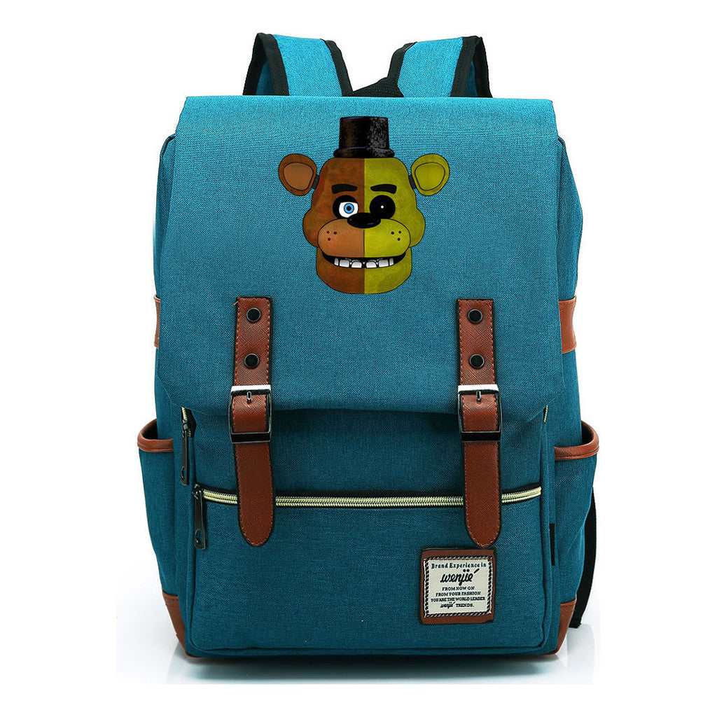 Toy Bear Game Printed Youth Student Backpack For Men And Women, Casual Belt Buckle, Classic Backpack