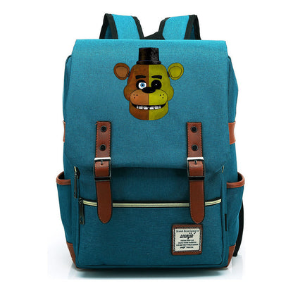 Toy Bear Game Printed Youth Student Backpack For Men And Women, Casual Belt Buckle, Classic Backpack