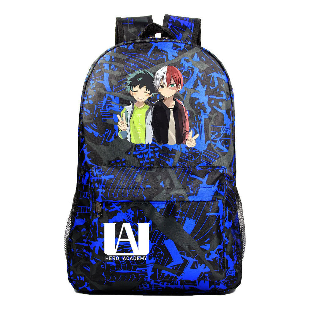 Anime My Heroes Academy Printed Youth Student Backpack Men's And Women's Leisure Backpack