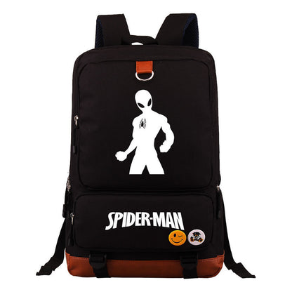 Superhero Printed Youth Student Backpack With Large Capacity Travel Bag, Men's And Women's Backpack