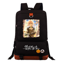 Violet Eternal Garden Printed Student School Bag Large Capacity Travel Bag Men's And Women's Backpack
