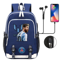 Sports Football Star Usb Youth Student Backpack For Men And Women's Leisure Sports Backpack