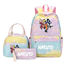 Naruto Student Girl Backpack Lunch Bag Three Piece Set Backpack