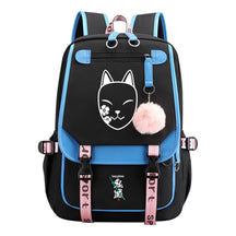 Cartoon Fashion Usb Youth Middle School Backpack For Boys And Girls Casual Woven Strap Flip Back Backpack