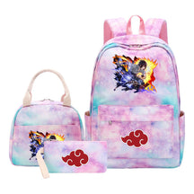 Naruto Teenage Student Girls School Bag Lunch Bag Three Piece Set Backpack Set