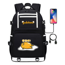 Cartoon Cartoon Lazy Egg Usb Student Backpack Backpack Leisure Travel Bag