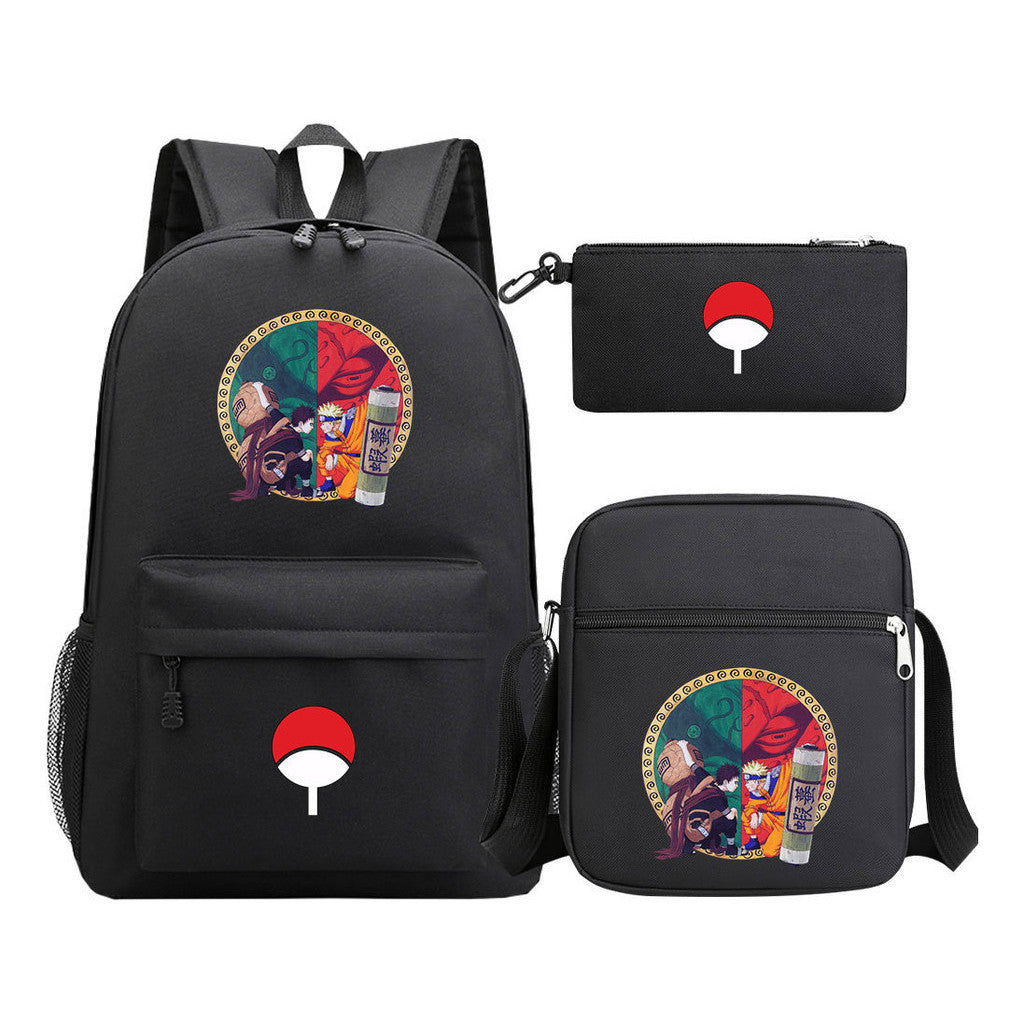 Naruto Starry Sky Youth School Bag Three Piece Set For Boys And Girls Backpack Set