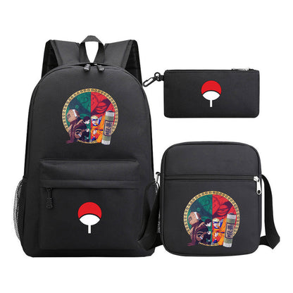 Naruto Starry Sky Youth School Bag Three Piece Set For Boys And Girls Backpack Set