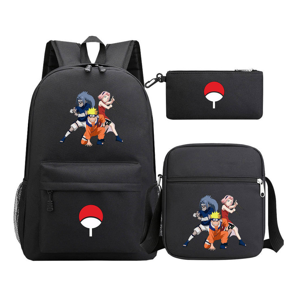 Naruto Starry Sky Youth School Bag Three Piece Set For Boys And Girls Backpack Set