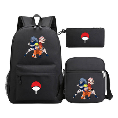 Naruto Starry Sky Youth School Bag Three Piece Set For Boys And Girls Backpack Set