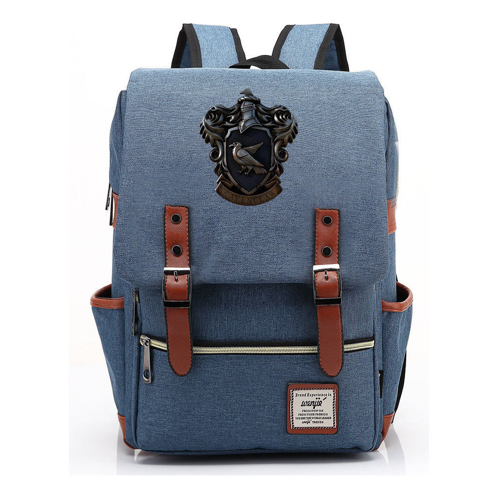 School Of Witchcraft And Wizardry Printed Youth Student School Bag Casual Belt Buckle Classic Backpack