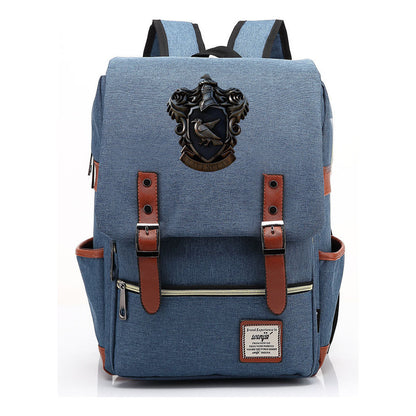 School Of Witchcraft And Wizardry Printed Youth Student School Bag Casual Belt Buckle Classic Backpack