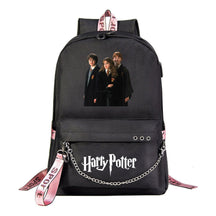 School Of Witchcraft And Wizardry Emblem Usb Student School Bag Leisure Travel Backpack