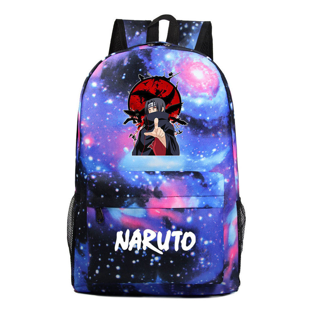 Cartoon Day Manga Naruto Starry Sky Print Simple Teen Student School Bag Men's And Women's Leisure Travel Backpack