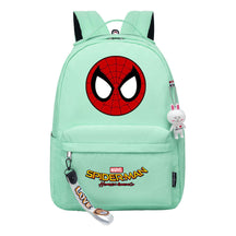 Superhero printed student backpack for boys and girls, casual travel bag with backpacks