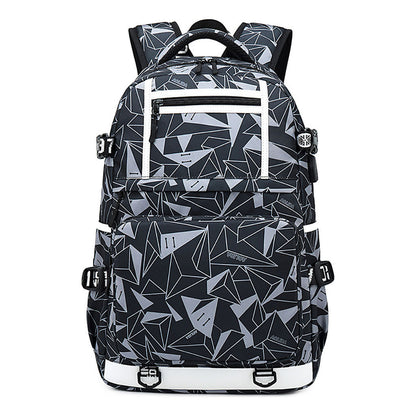 Cartoon Usb Youth Student School Bag Men's And Women's Backpack Leisure Travel Bag