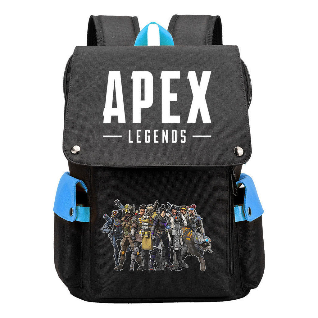 Apex Hero Print Usb Charging Cap Head Style Student School Bag Casual Backpack