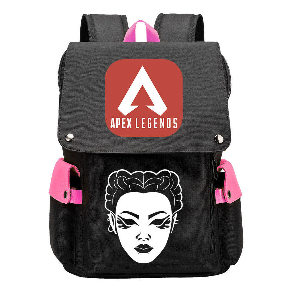 Apex Hero Print Usb Charging Head Youth School Bag Casual Backpack