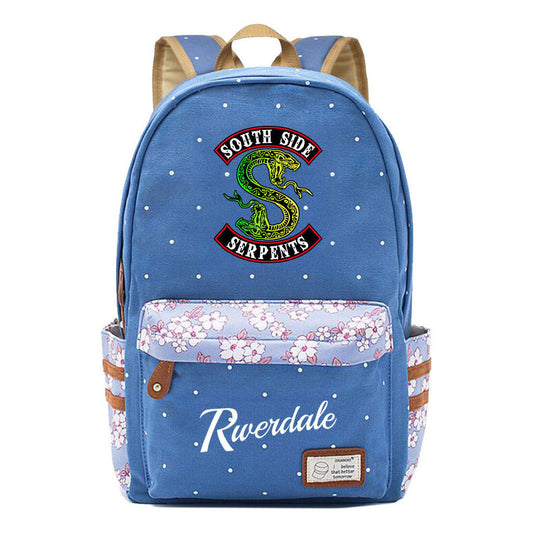 Valley Town Printed Youth School Bag Fashion Casual Backpack