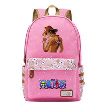 Anime Pirate Wang Lufei Printed Book Bag Fragmented Flower Leisure Backpack
