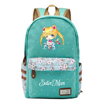 Anime Beauty Girl Warrior Youth School Bag Fragmented Flower Leisure Backpack