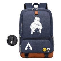 Apex Hero Print Usb Student Backpack For Leisure Travel Backpack