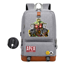 Apex Hero Print Usb Student Backpack For Leisure Travel Backpack