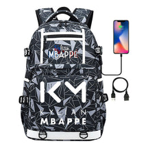 Football Star Mbappe Printed Usb Youth Student Backpack, Boy's And Girl's Backpack, Leisure Travel Backpack