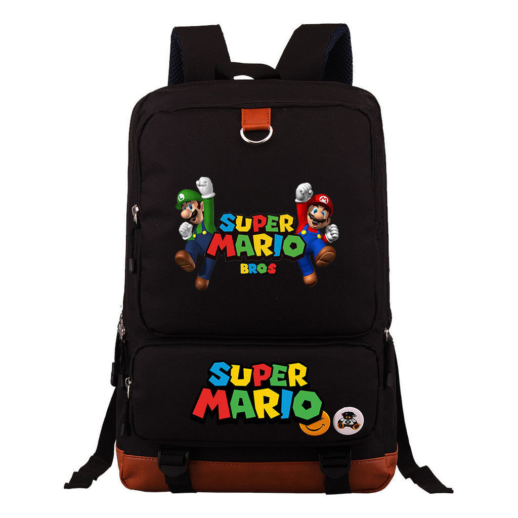 Super Mario Print Youth Student Backpack, Travel Bag, Men's And Women's Backpack