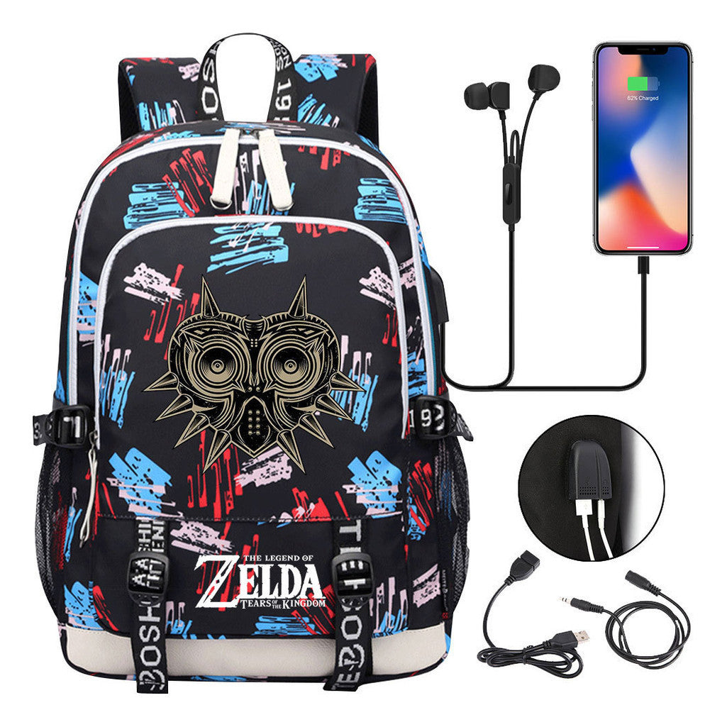 Usb Youth Student Backpack For Men And Women's Leisure Sports Backpack