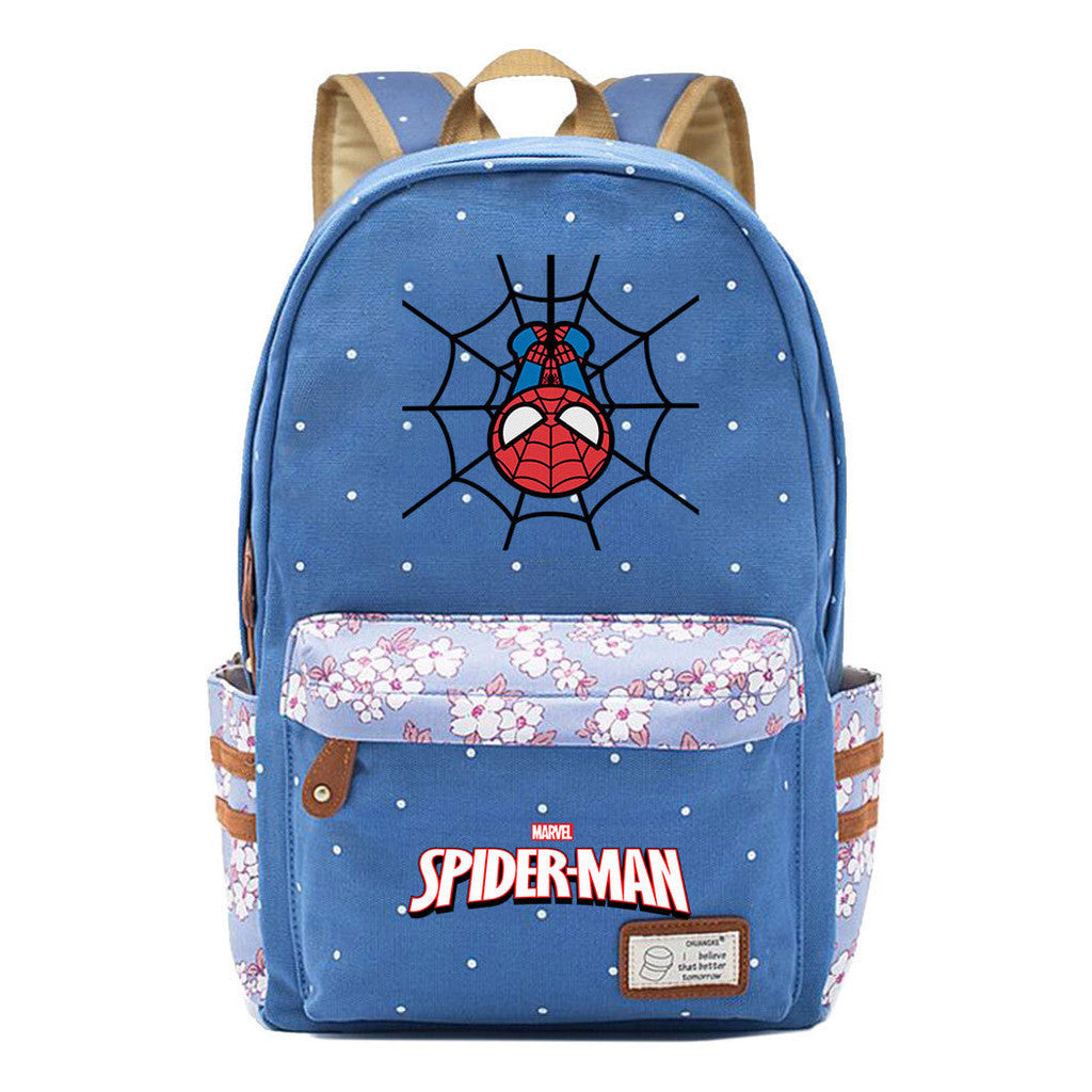 Superhero Printed Student Backpack Men And Women's Leisure Travel Backpack