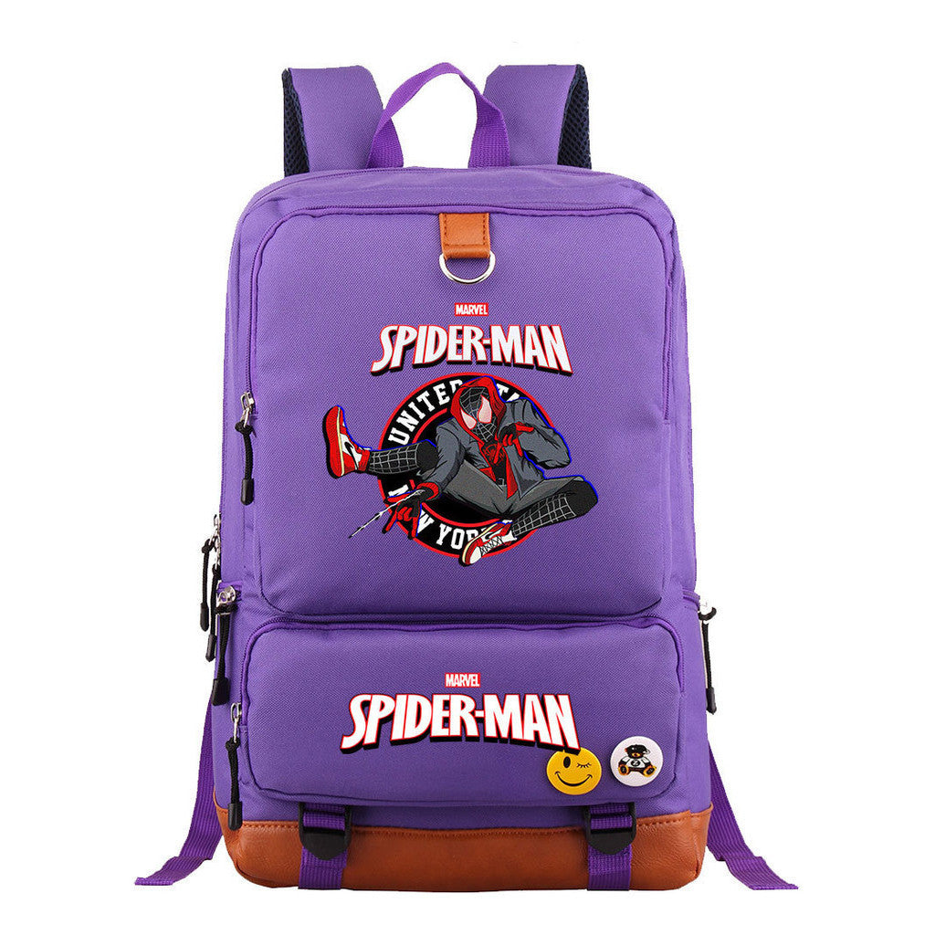 Superhero Printed Student Backpack, Travel Bag, Men's And Women's Backpack